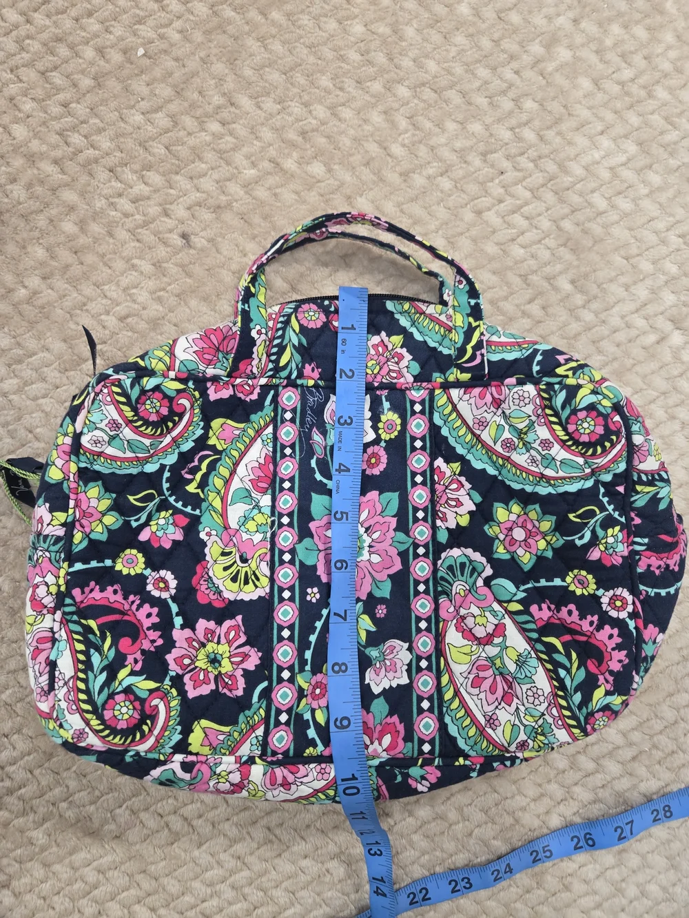 Vera Bradley Grand Cosmetic Bag Floral Quilted Travel Case